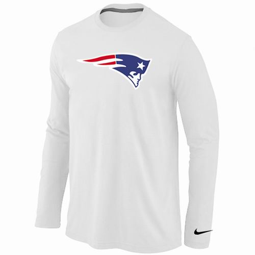 Nike New England Patriots Team Logo Long Sleeve NFL T-Shirt - White